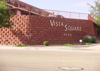 Vista Square retaining wall