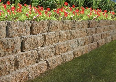 retaining wall flower bed